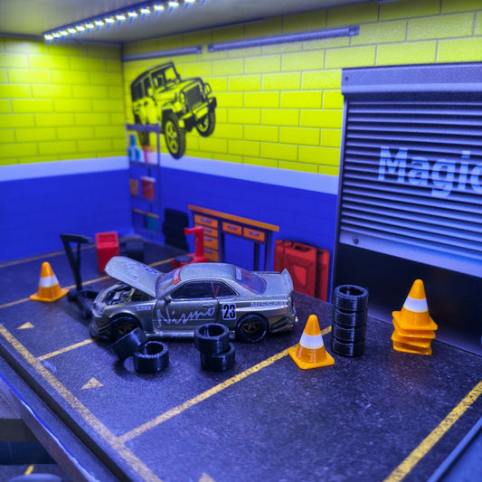 Pit Crew Garage Set – 3D Printed Diorama Accessories (1:64 Scale)